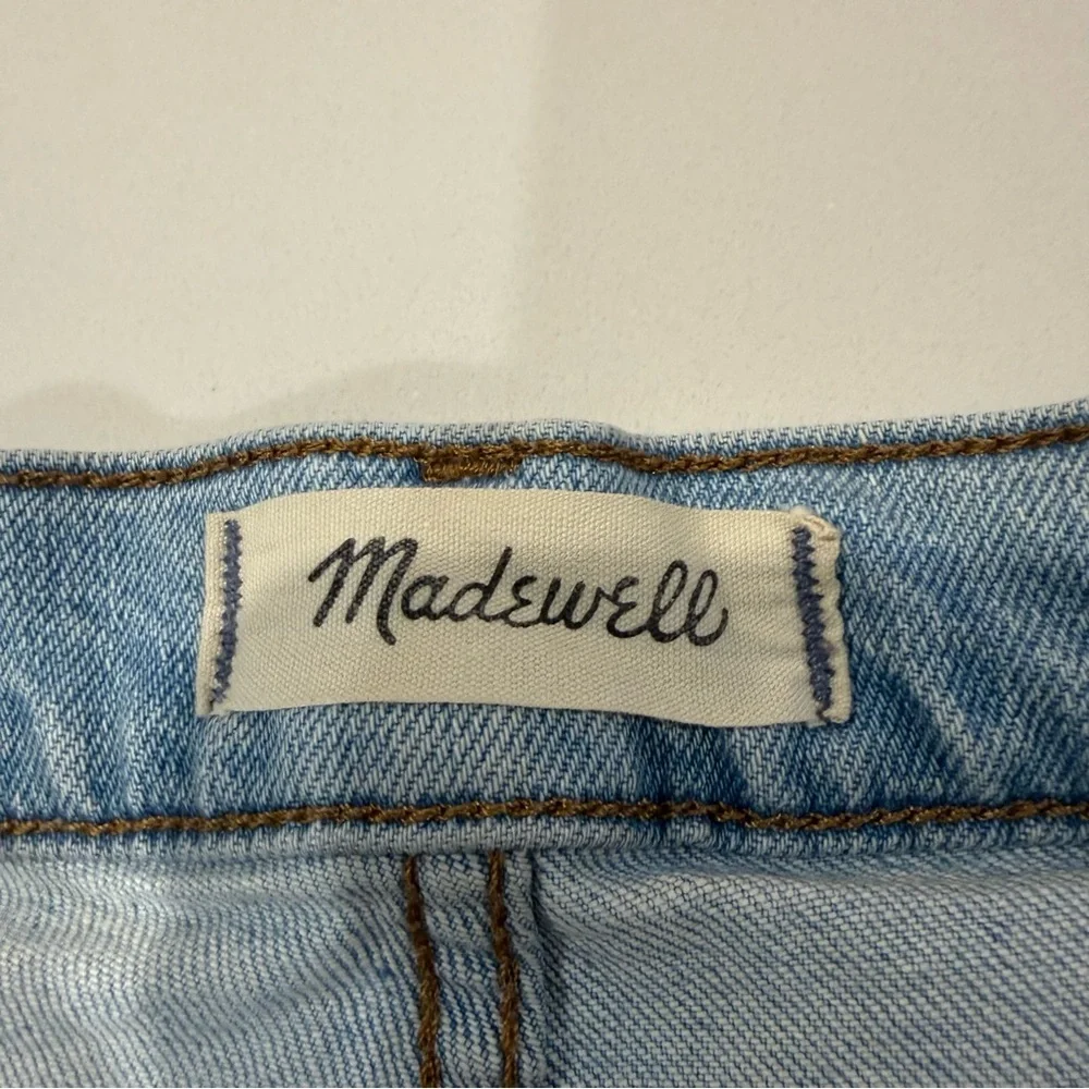 Madewell The Perfect Vintage Straight Denim Jeans Women’s 25 Danny Wash Knee Rip - Picture 9 of 13